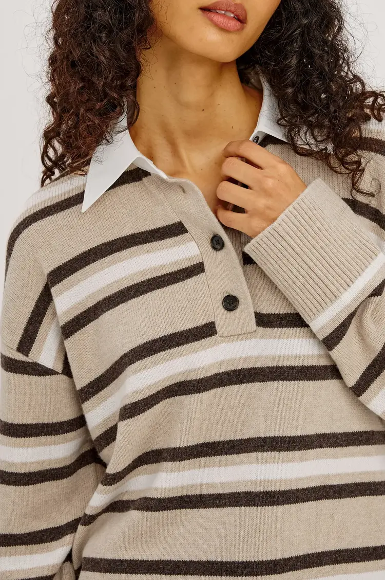 Rails Paxton Sweater Heather Oat Stripe