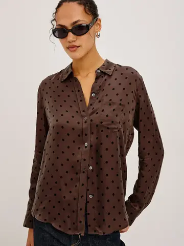 Rails Alyssa Shirt Chocolate Polka