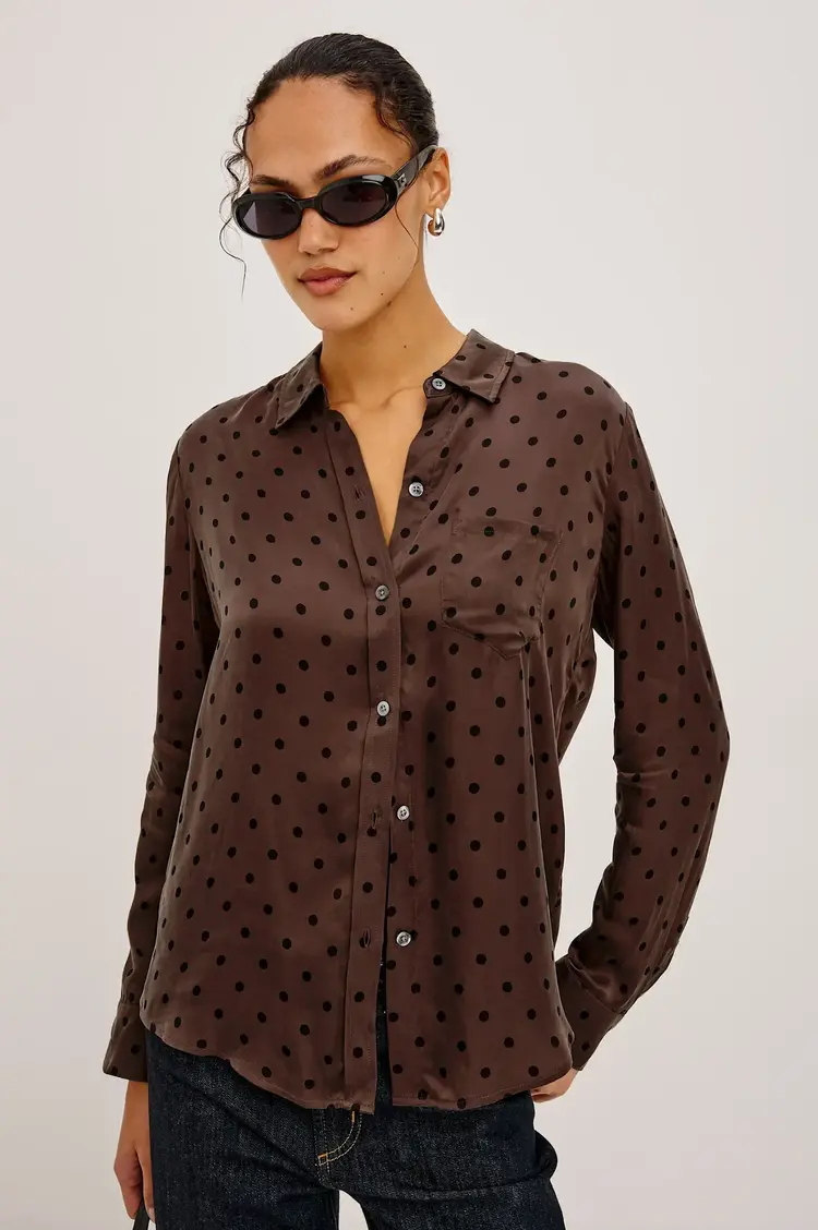 Rails Alyssa Shirt Chocolate Polka