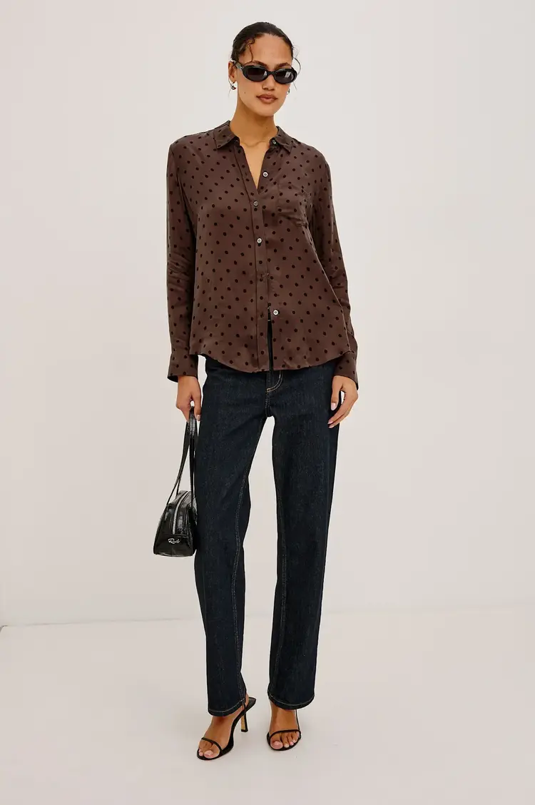 Rails Alyssa Shirt Chocolate Polka