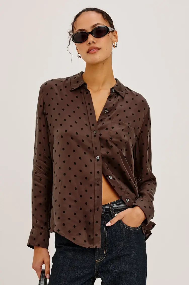 Rails Alyssa Shirt Chocolate Polka