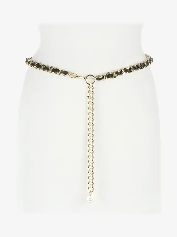 Brave Leather Doone Belt Black Pebbled - Gold