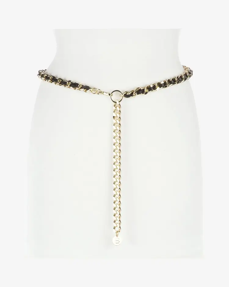 Brave Leather Doone Belt Black Pebbled - Gold