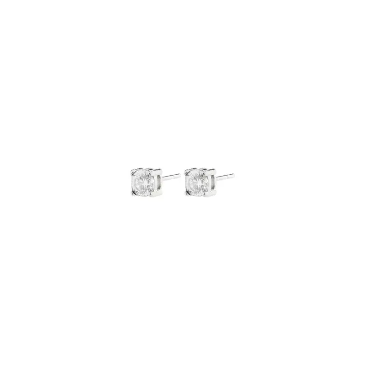 Pilgrim Jewellery RAVI Crystal Earstuds 4mm Silver Plated