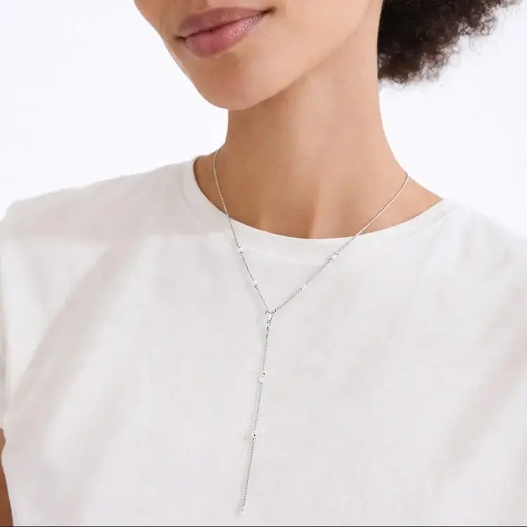 Pilgrim Jewellery ERON Pearl Y-Necklace Silver Plated