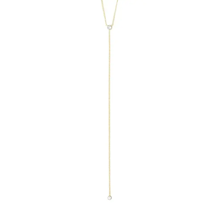 Pilgrim Jewellery LUMI Y-Necklace Gold Plated