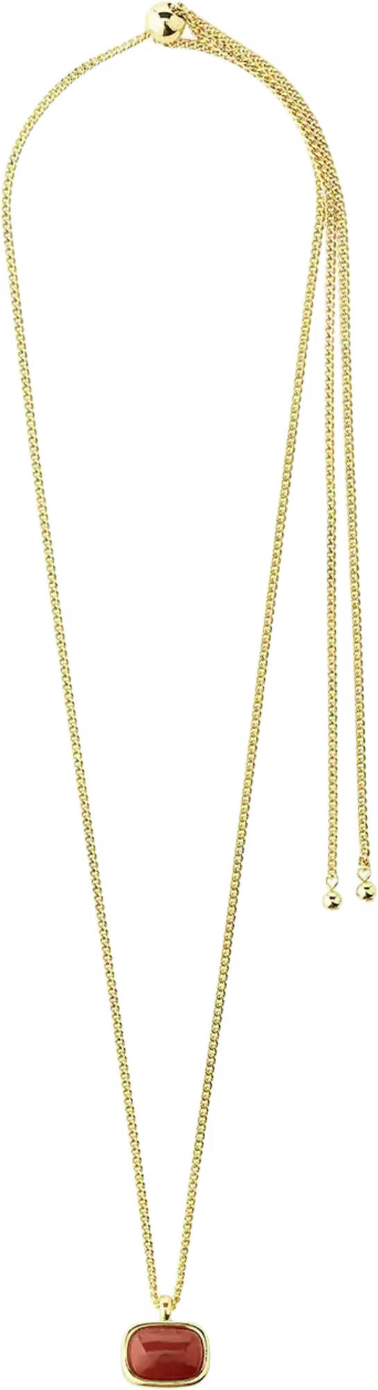 Pilgrim Jewellery NOW Necklace Gold Plated/Red
