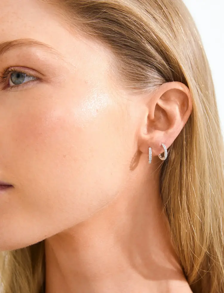 Pilgrim Jewellery ROOT Earrings 2-in-1 Set Silver Plated