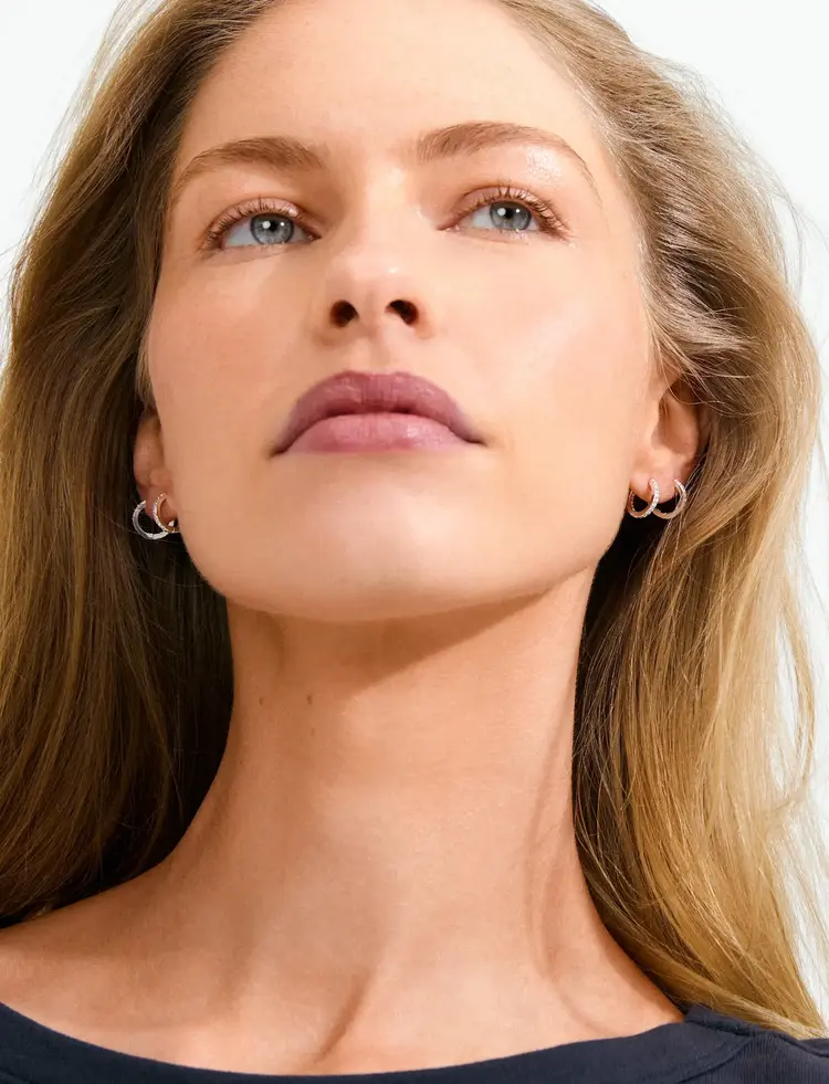 Pilgrim Jewellery ROOT Earrings 2-in-1 Set Silver Plated