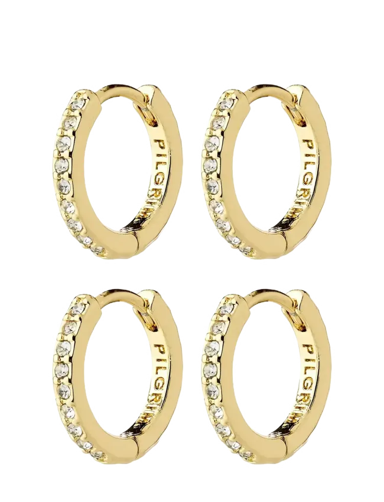 Pilgrim Jewellery ROOT Earrings 2-in-1 Set Gold Plated