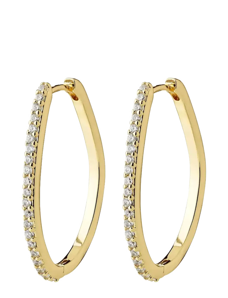 Pilgrim Jewellery ROOT Hoop Earrings Gold Plated