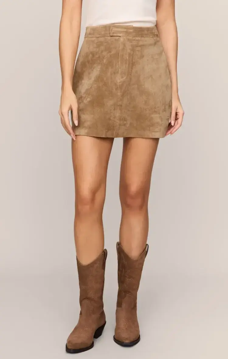 ZSupply Perri Suede Mini Skirt Light Sand