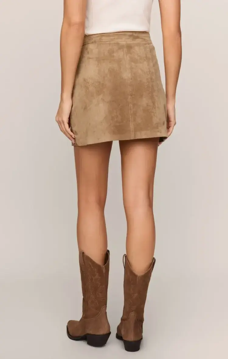 ZSupply Perri Suede Mini Skirt Light Sand