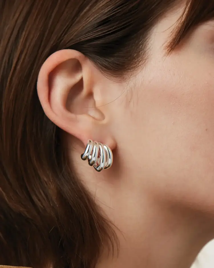 Jenny Bird Monroe Earrings Silver