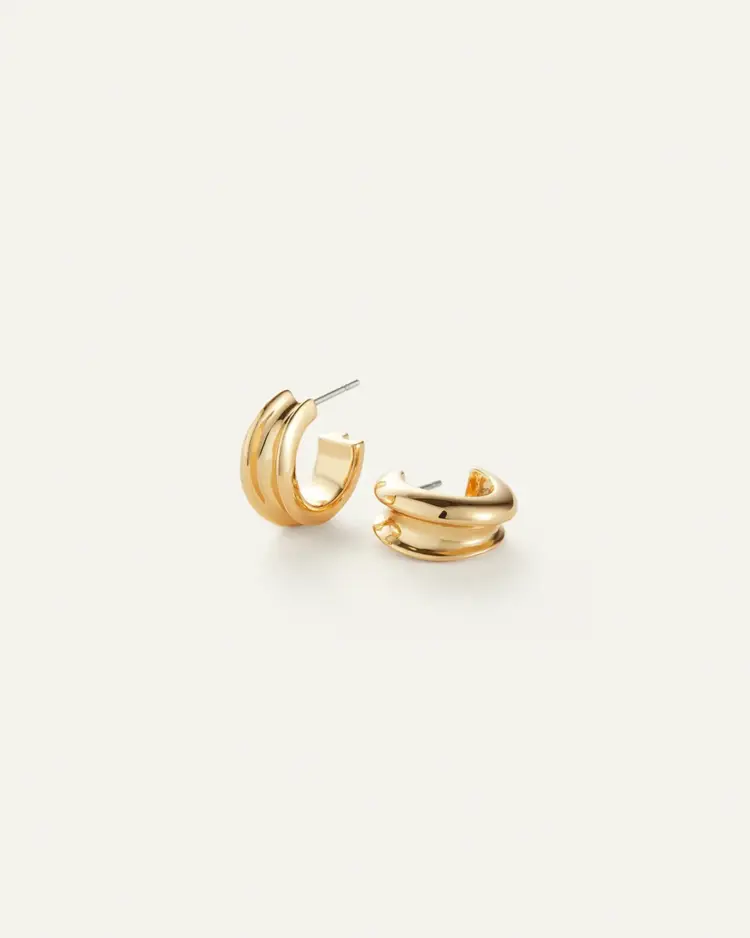 Jenny Bird Mini Lennon Hoops Gold
