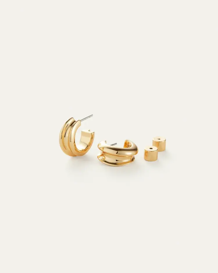 Jenny Bird Mini Lennon Hoops Gold