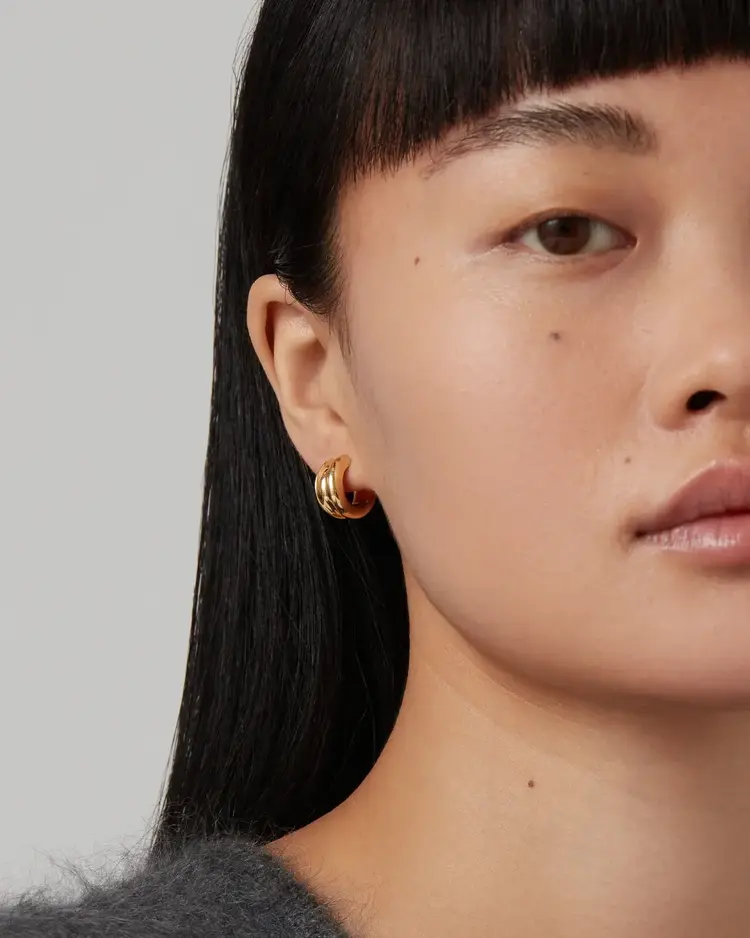 Jenny Bird Mini Lennon Hoops Gold