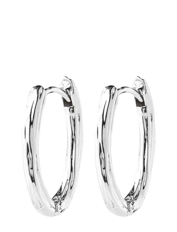 Pilgrim Jewellery NOW Hoop Earrings Silver Plated
