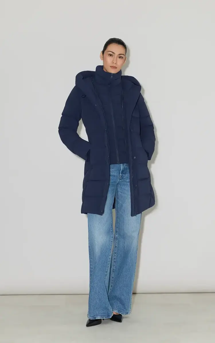 Soia & Kyo SONNY-U Signature Coat in Down Night Blue