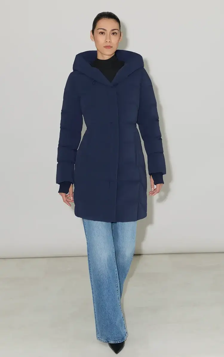 Soia & Kyo SONNY-U Signature Coat in Down Night Blue