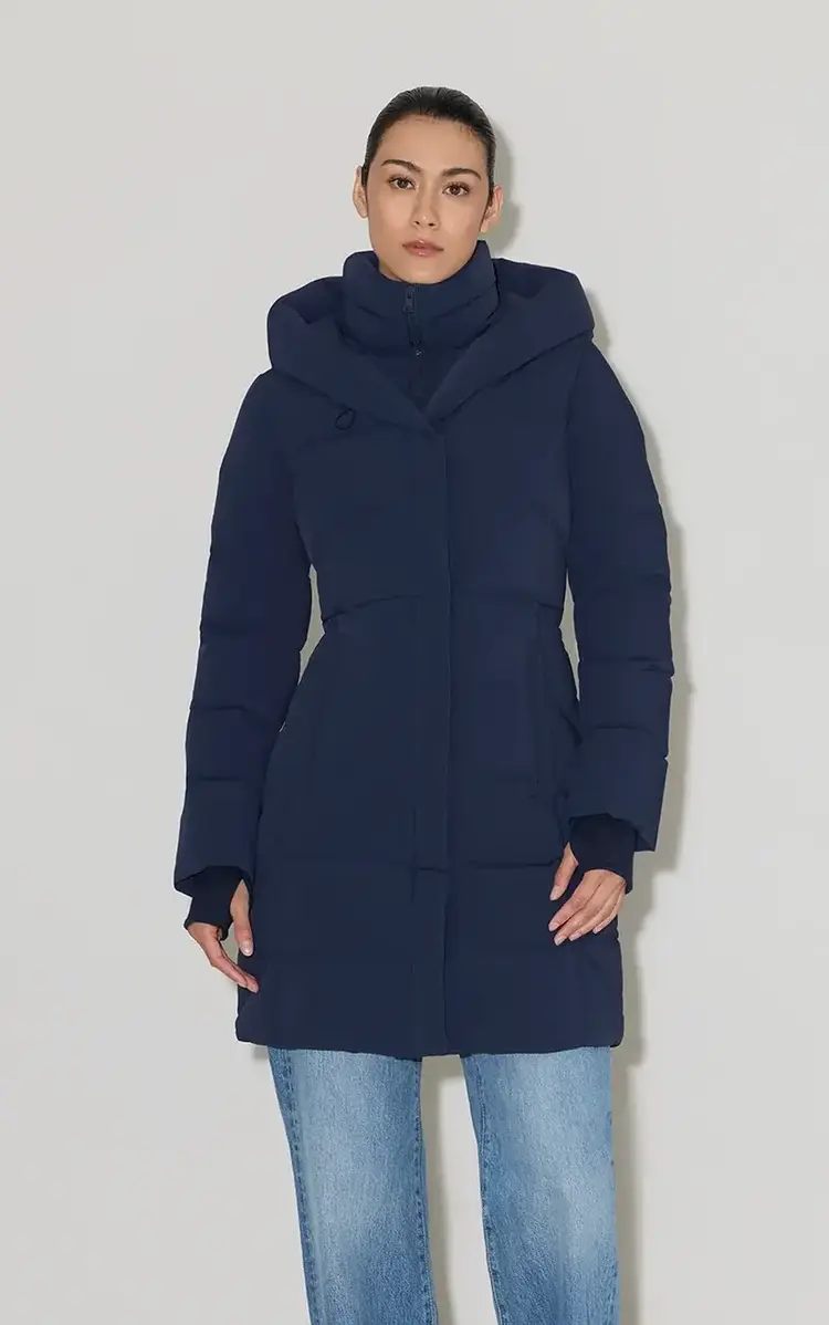Soia & Kyo SONNY-U Signature Coat in Down Night Blue