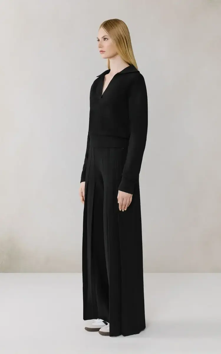 Soia & Kyo JANET Polo Sweater Black