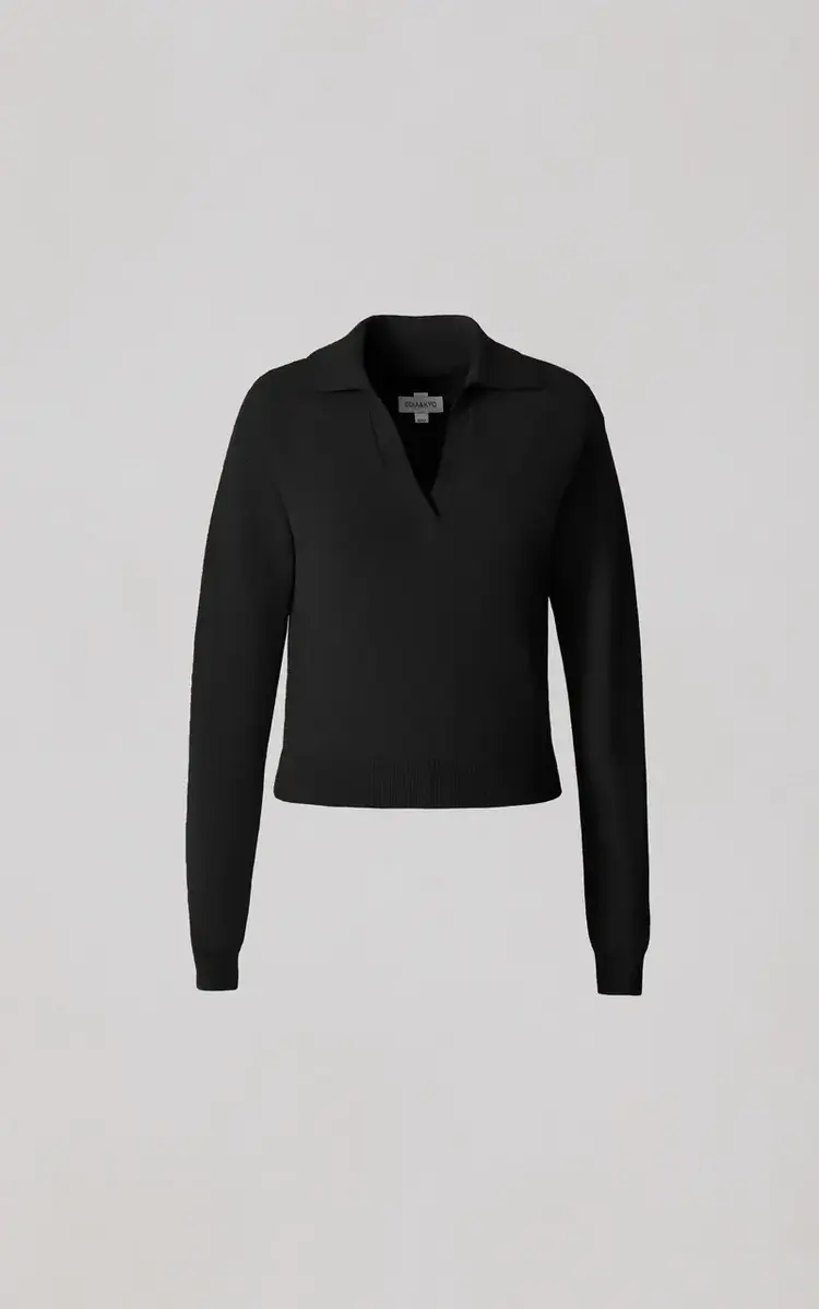 Soia & Kyo JANET Polo Sweater Black
