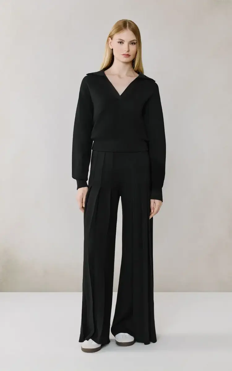 Soia & Kyo JANET Polo Sweater Black