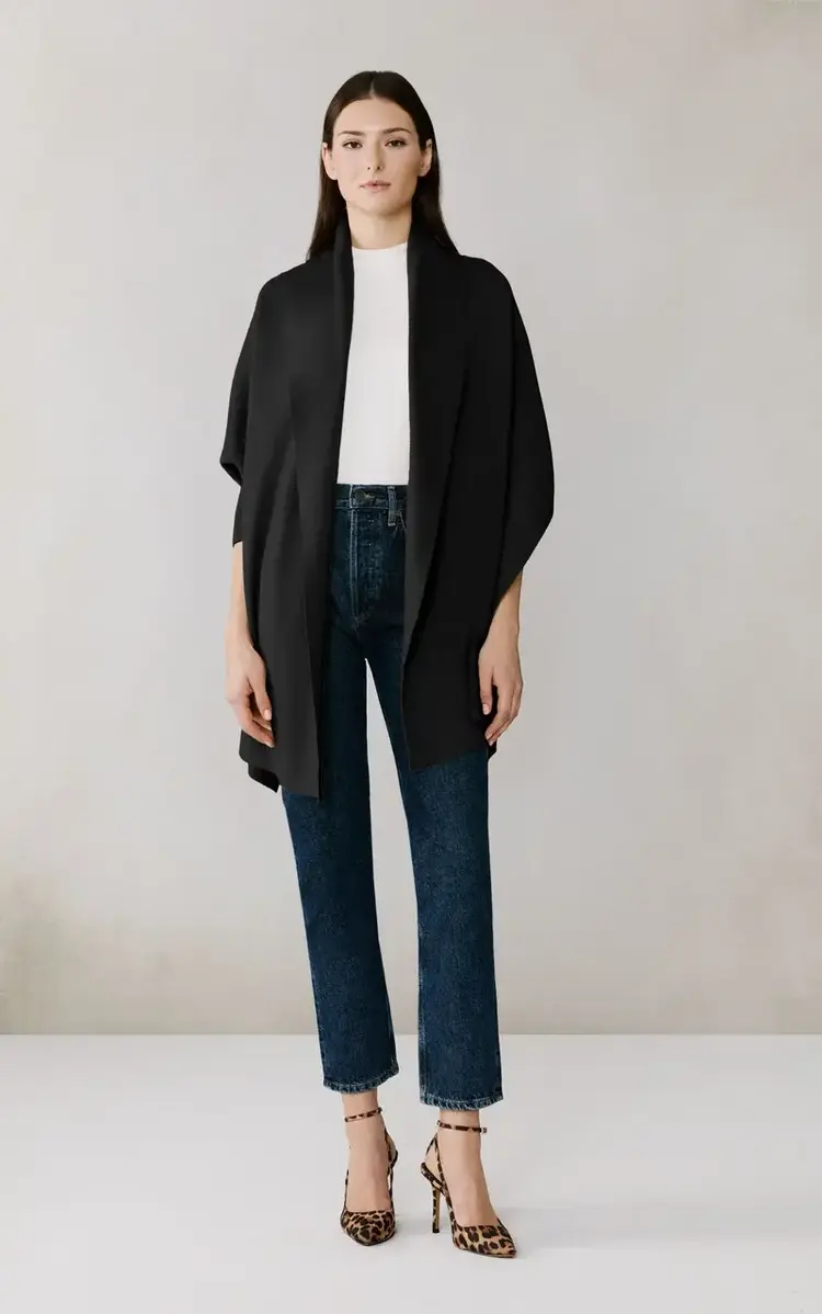 Soia & Kyo MIKU-N Knit Scarfigan Black