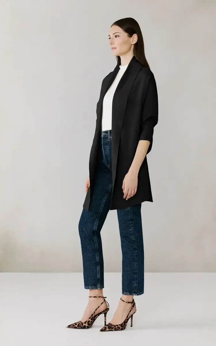 Soia & Kyo MIKU-N Knit Scarfigan Black