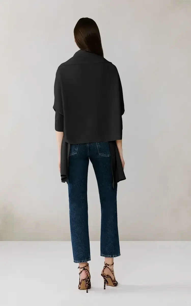 Soia & Kyo MIKU-N Knit Scarfigan Black