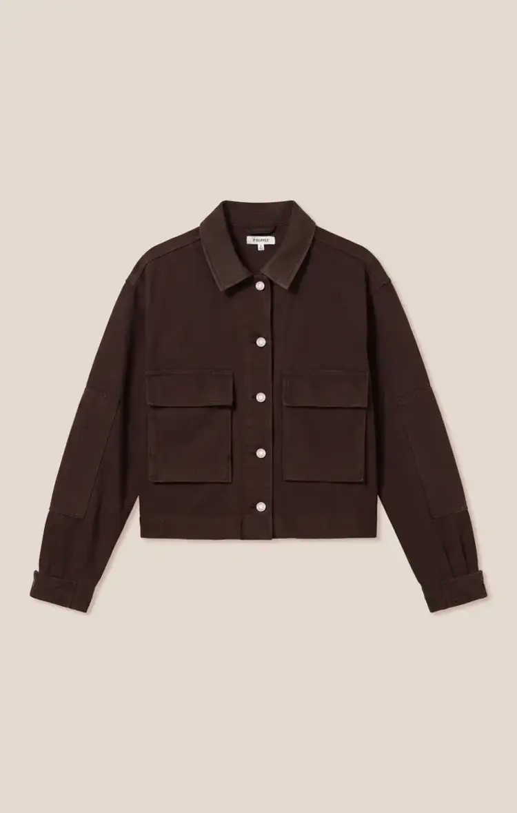 ZSupply Rey Cropped Chore Jacket Umber