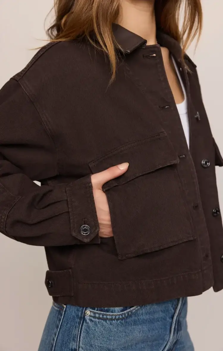 ZSupply Rey Cropped Chore Jacket Umber