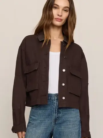 ZSupply Rey Cropped Chore Jacket Umber