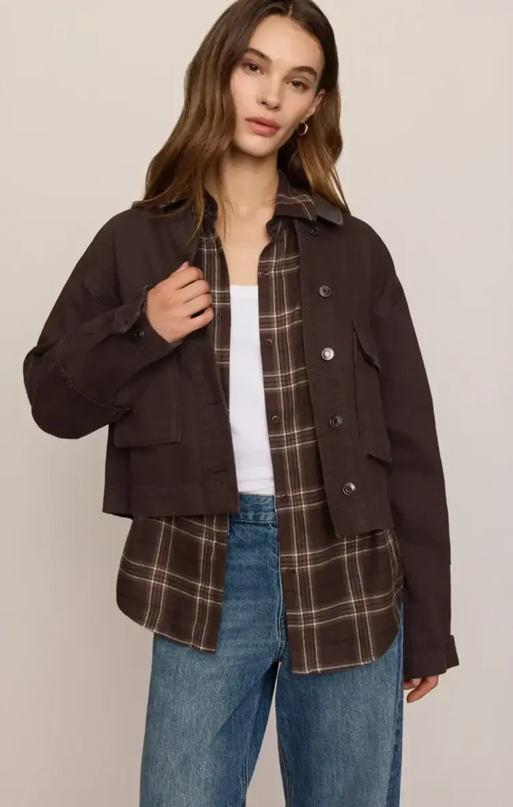 ZSupply Rey Cropped Chore Jacket Umber