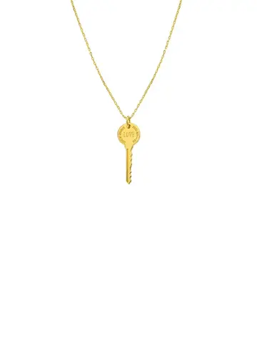Mya Bay Love Key Necklace Gold