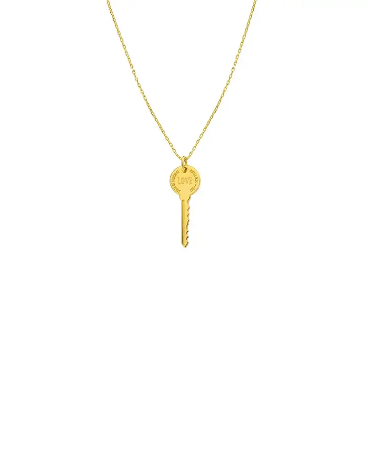 Mya Bay Love Key Necklace Gold