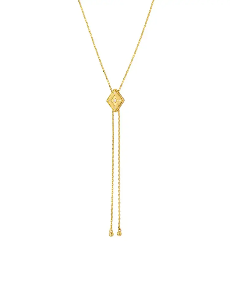 Mya Bay Losange Bolo Necklace Gold