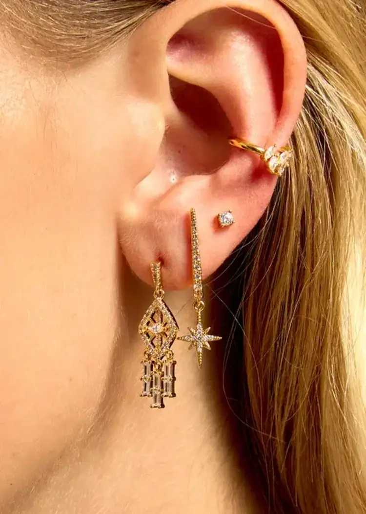 Mya Bay Diwali Ice Pick Earrings Gold