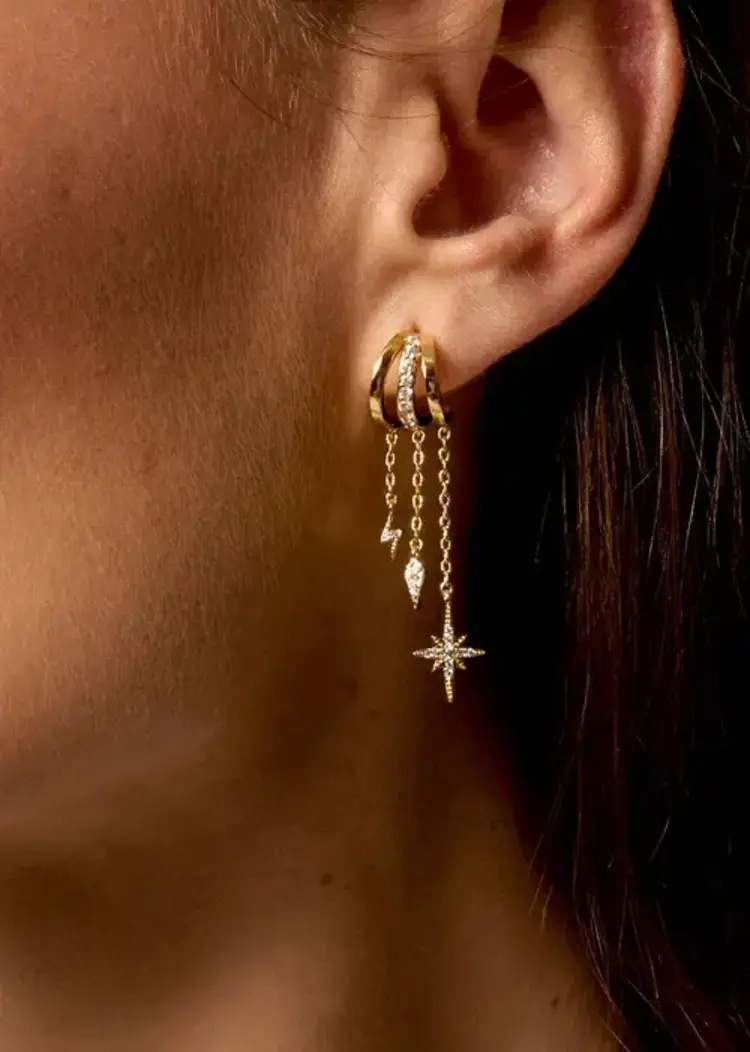 Mya Bay Diwali River Earrings Gold