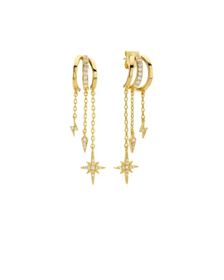 Mya Bay Diwali River Earrings Gold