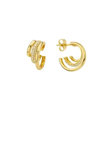Mya Bay Groove Triple Sofia Earrings Gold