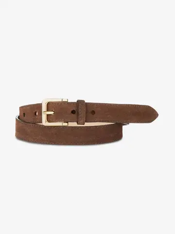 Brave Leather Millie Belt Castoro Suede Gold