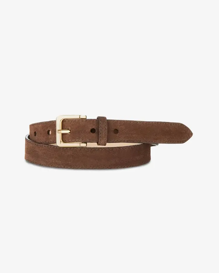 Brave Leather Millie Belt Castoro Suede Gold