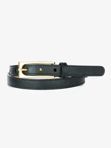 Brave Leather Casimir Belt Black/Gold Pebbled