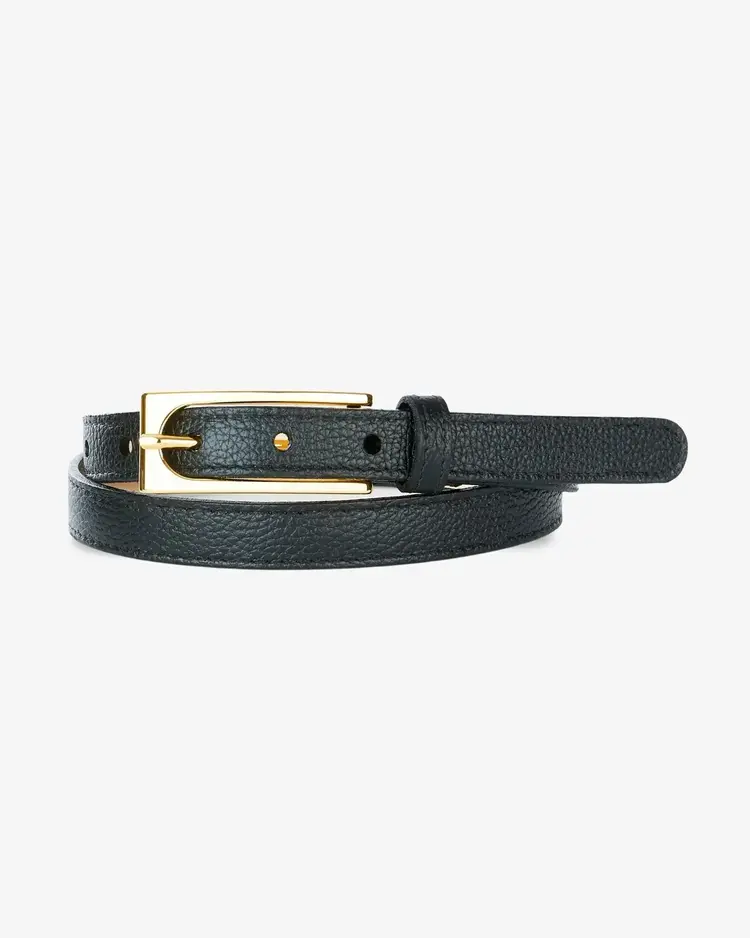 Brave Leather Casimir Belt Black/Gold Pebbled