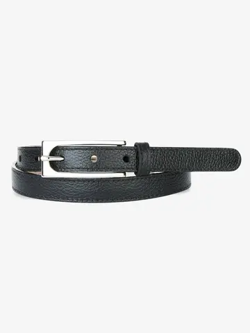 Brave Leather Casimir Belt Black/Silver Pebbled