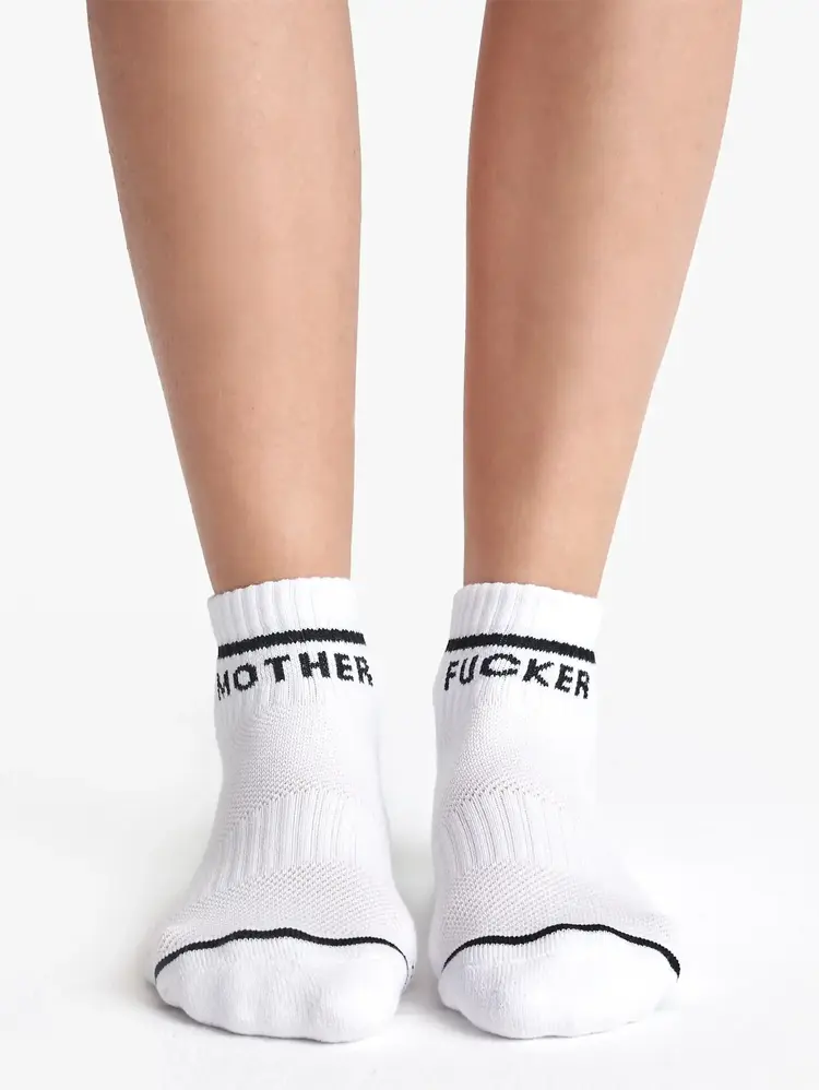MOTHER Baby Steps Ankle MWB WHT/BLK