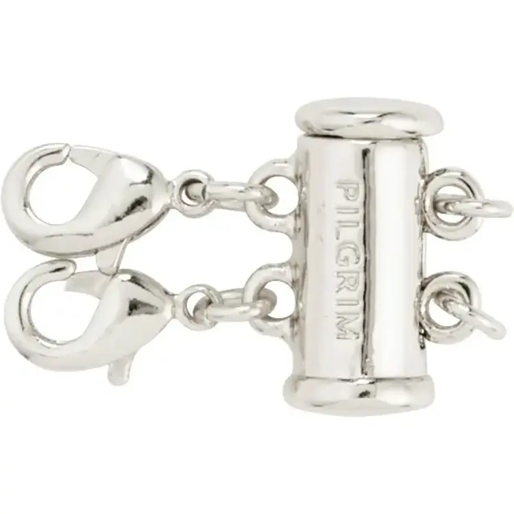 Pilgrim Jewellery Lock with 2 Lobsters Silver Plated
