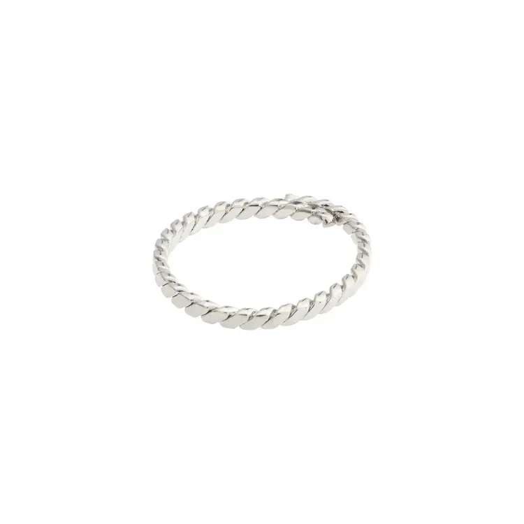 Pilgrim Jewellery LULU Recycled Twisted Stack Ring Silver Plated